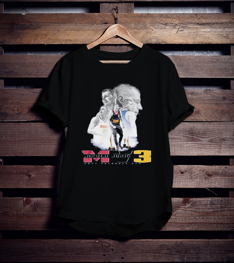 Nikola Jokic MVP 3 Basketball Star Denver Nuggets Most Valuable Player T-Shirt
