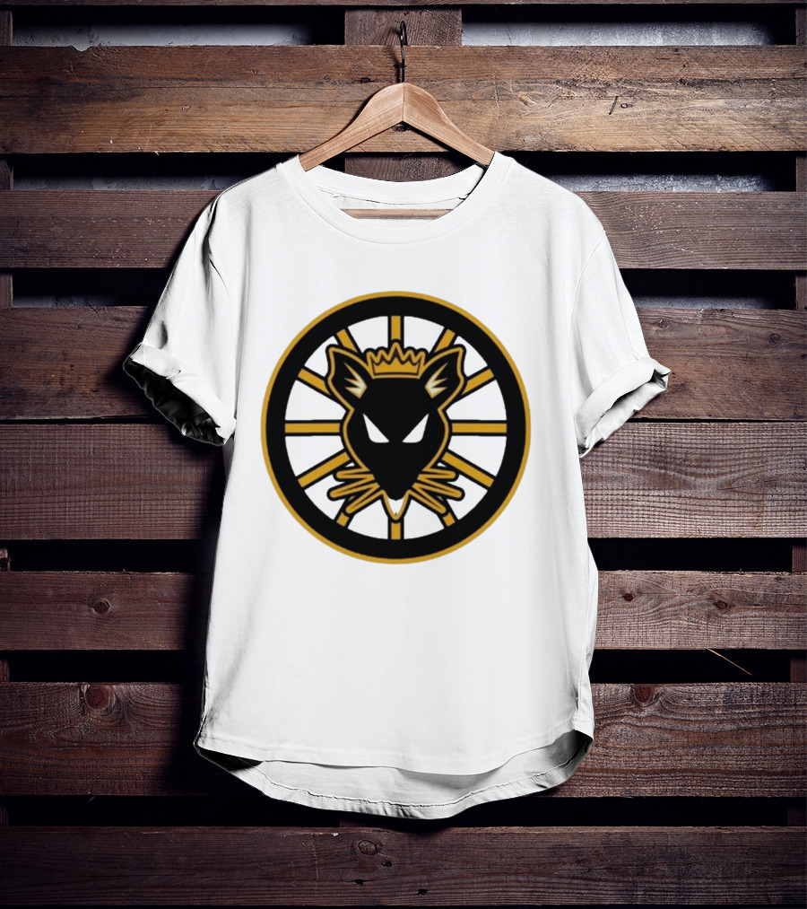 Rat Kings Emblem Circular Rat Head With Crown T-Shirt