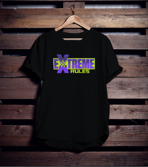 WWE Extreme Rules Event Logo Purple Yellow T-Shirt