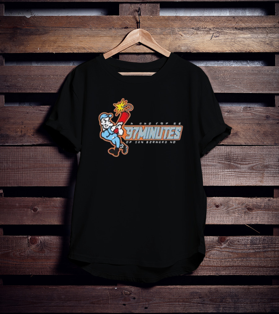 Inland Empire Baseball Cartoon 97 Minutes Of San Bernardino T-Shirt