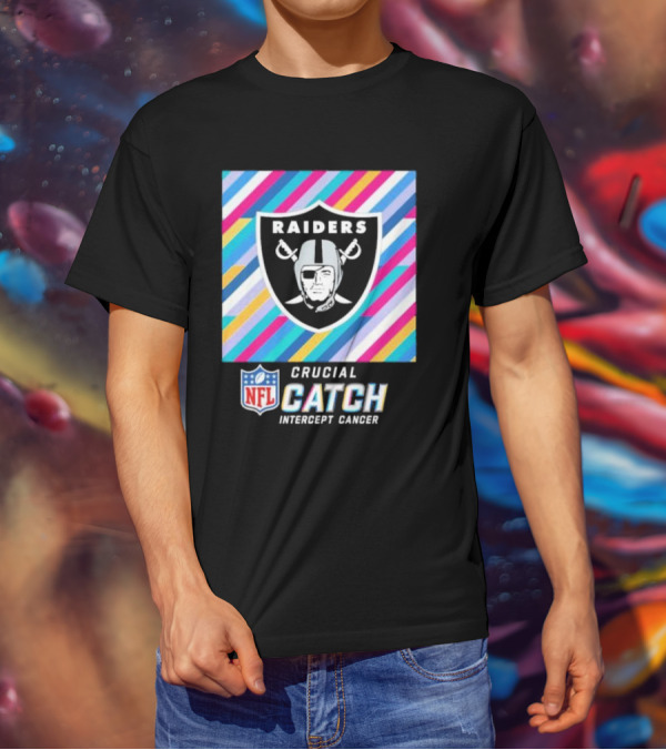 Las Vegas Raiders NFL Crucial Catch Intercept Cancer T-Shirt