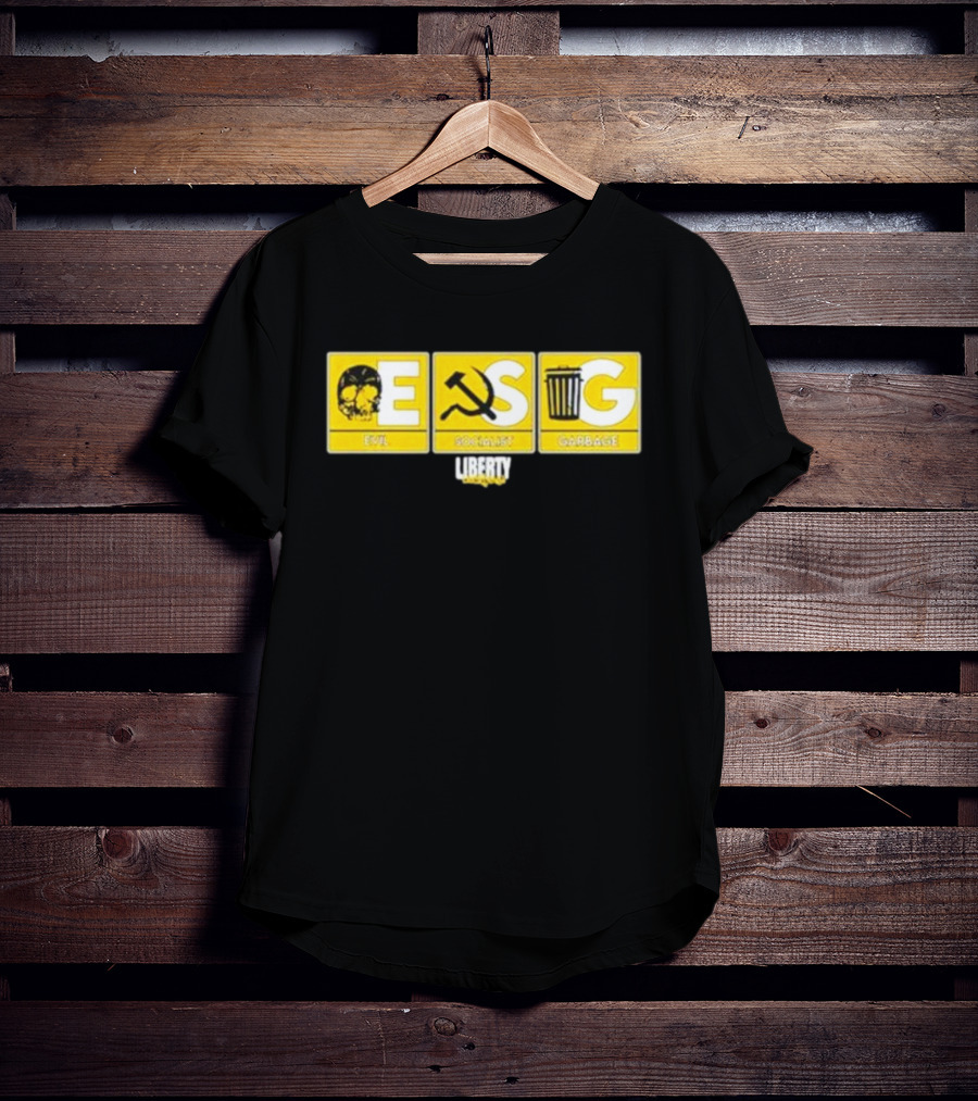 Liberty Lockdown Evil Socialist Garbage Skull Hammer Sickle Trash Can T-Shirt