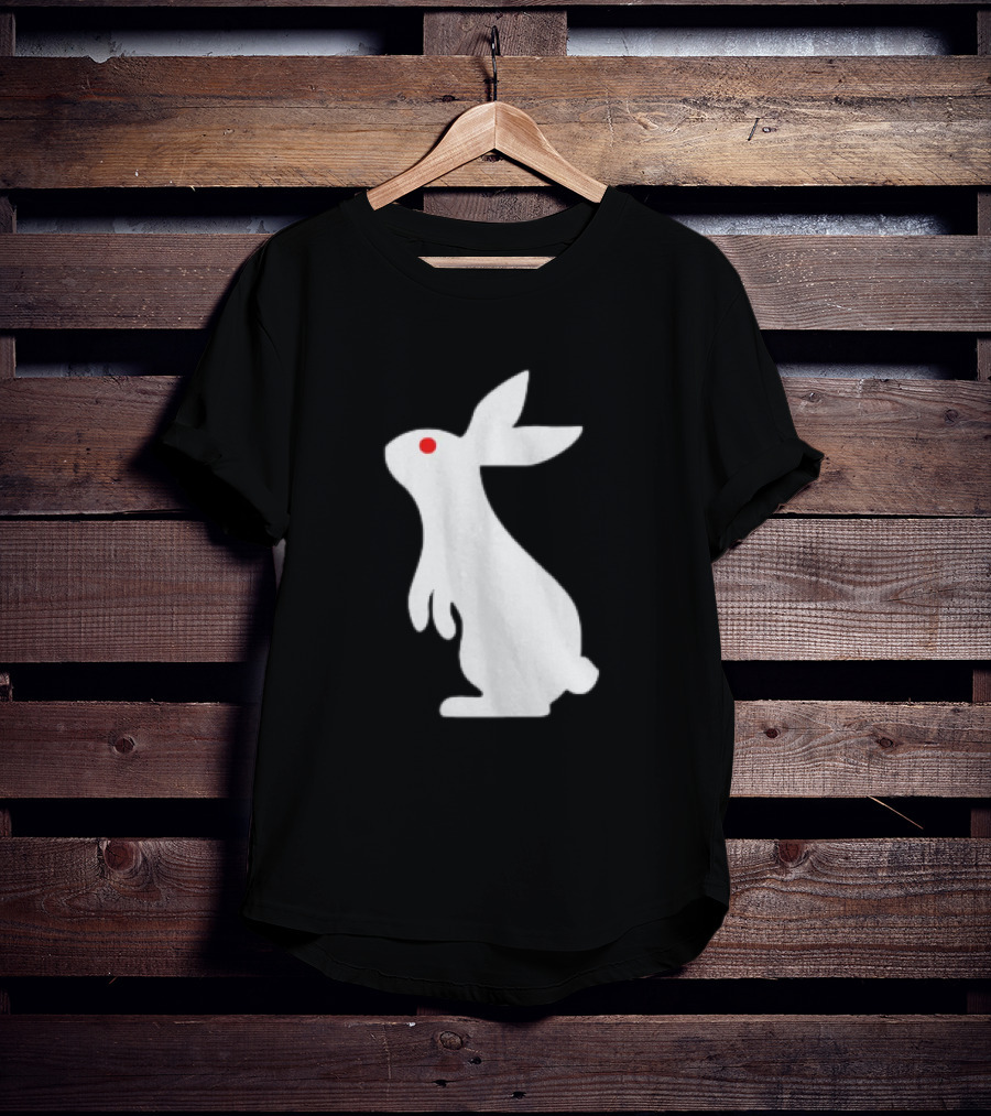 Feed Your Head White Rabbit Men's Black T-Shirt