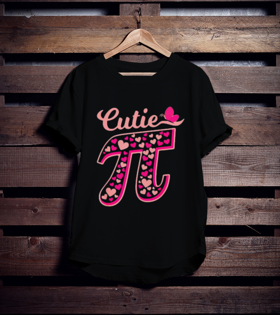 Cutie Pi Heart Butterfly Math Teacher Kids Women Men Toddler T-Shirt
