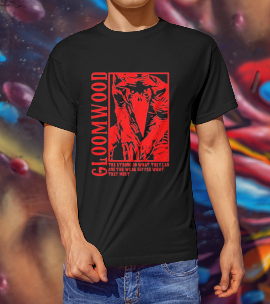 Gloomwood The Strong Do What They Can And The Weak Suffer What They Must Red Bird Mask T-Shirt