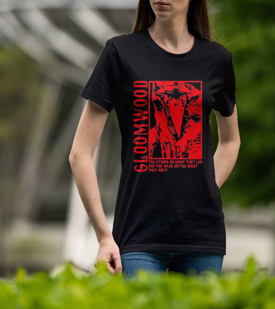 Gloomwood The Strong Do What They Can And The Weak Suffer What They Must Red Bird Mask T-Shirt