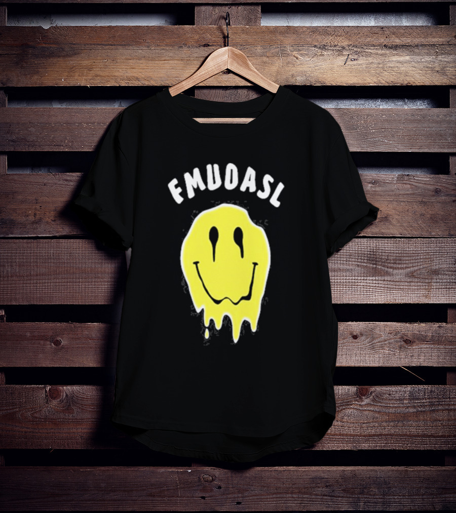 FMUOASL Dripping Smiley Face T-Shirt