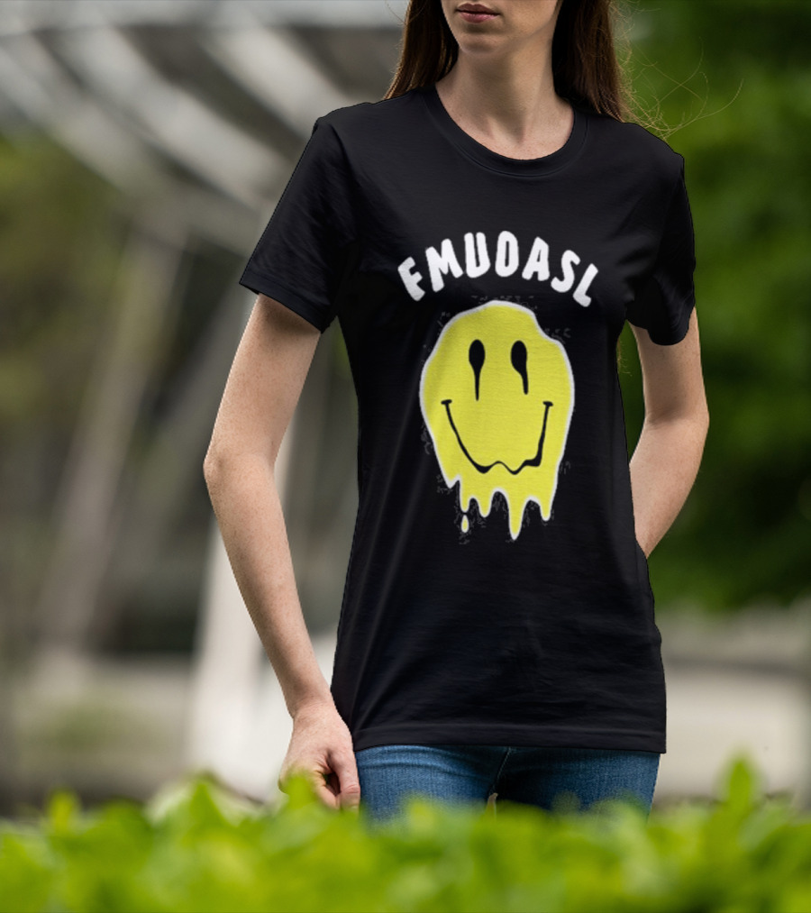 FMUOASL Dripping Smiley Face T-Shirt