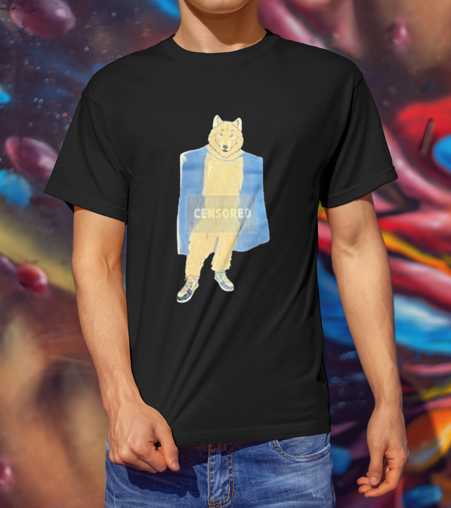 Lisan Jal Gaib Censored Wolf Retro Sneakers T-Shirt