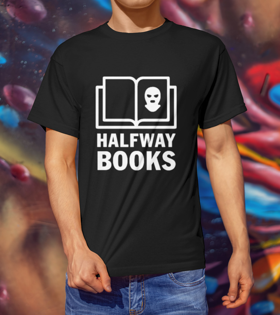 Shea Serrano Halfway Books Open Book Mask T-Shirt