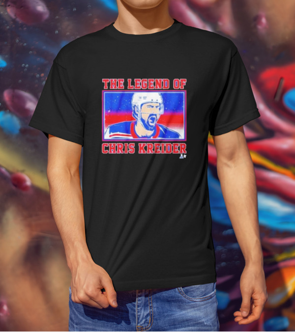 The Legend Of Chris Kreider Hockey Icon Burst T-Shirt
