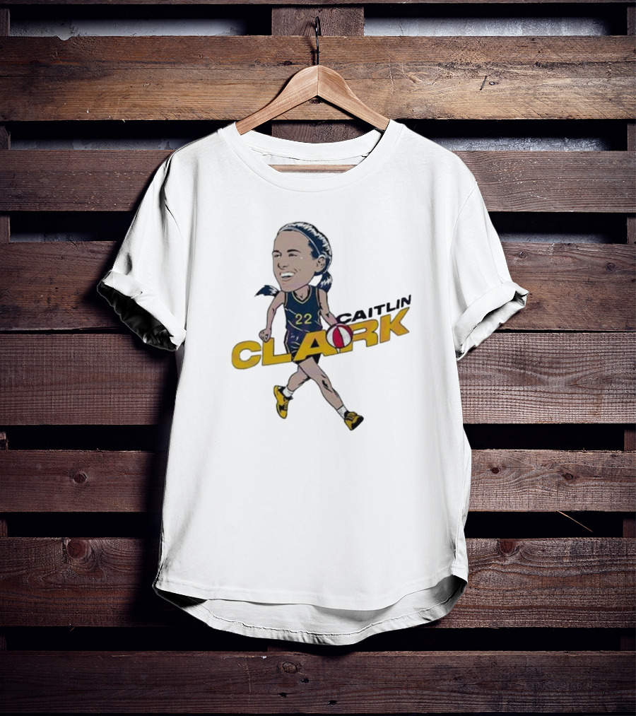 Indiana Fever Caitlin Clark 22 Basketball Cartoon Character T-Shirt