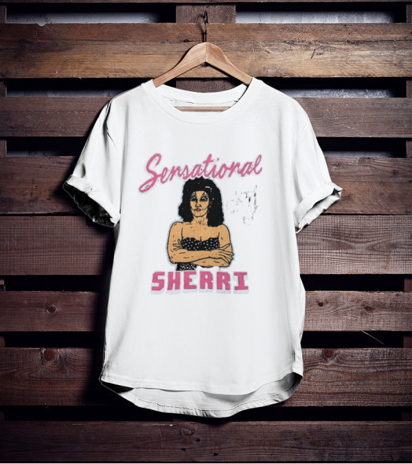 Sensational Sherri Retro Illustration Wrestling T-Shirt