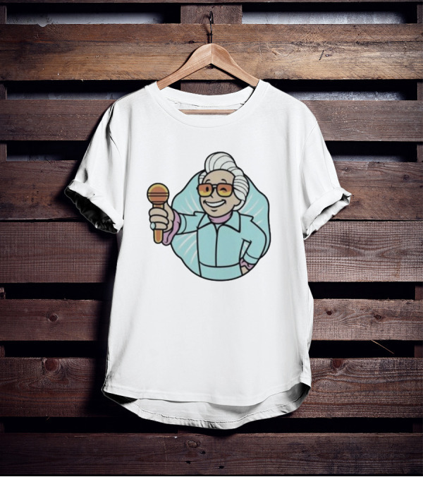 Vault Boy Style Character With Microphone Named Baby Billy T-Shirt