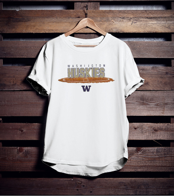 Washington Huskies Baseball Field Logo W T-Shirt