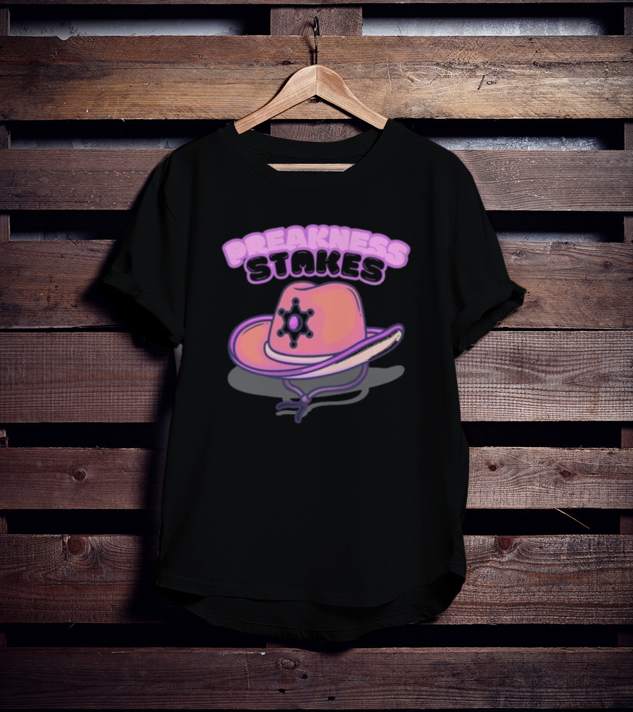 Preakness Stakes Cowboy Hat With Badge T-Shirt
