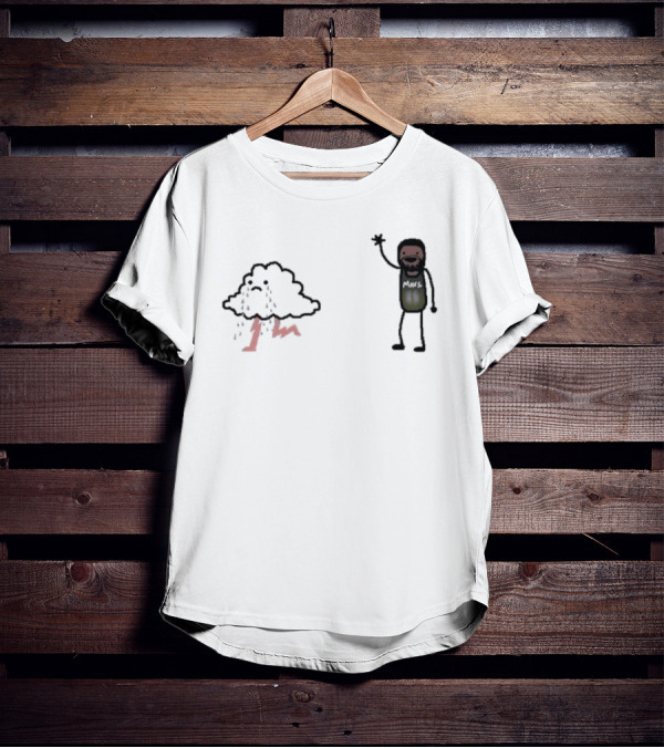 Bye-rie Irving Mars NBA Paint Cloud Storm T-Shirt