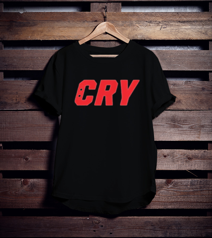 Checkered Flags Cry Cause Chaos Red Bold Symbol T-Shirt