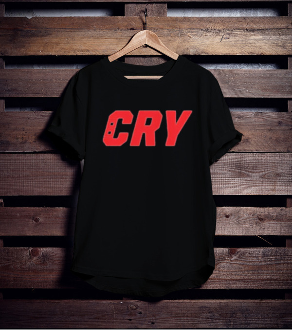 Checkered Flags Cry Cause Chaos Red Bold Symbol T-Shirt