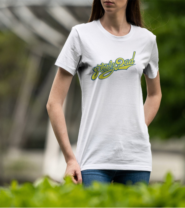 Sleepy Dad Retro Yellow Script T-Shirt