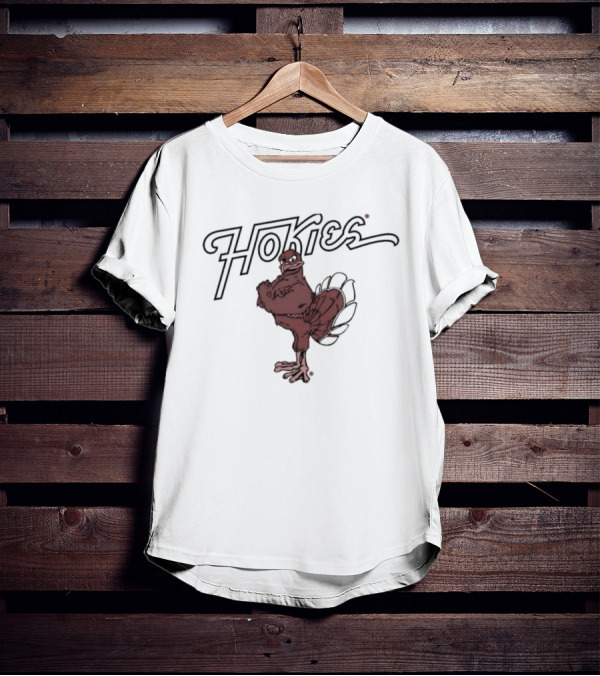 Virginia Tech Hokies Orange Hokie Bird T-Shirt
