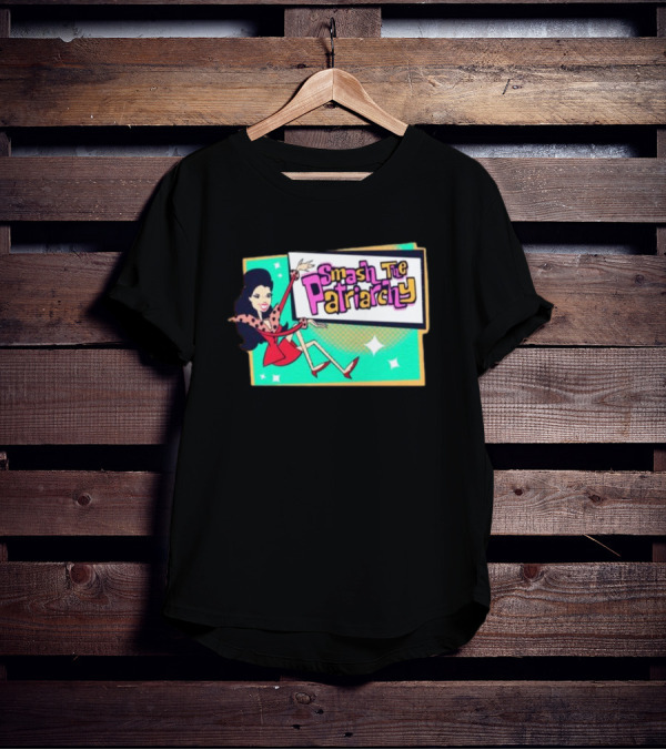 Smash The Patriarchy Retro Comic Style Woman Empowerment T-Shirt