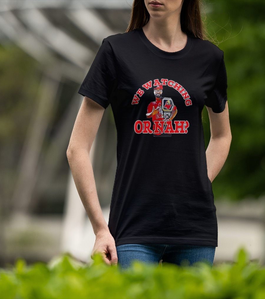 We Watching Or Nah? Champion Belt Guy T-Shirt