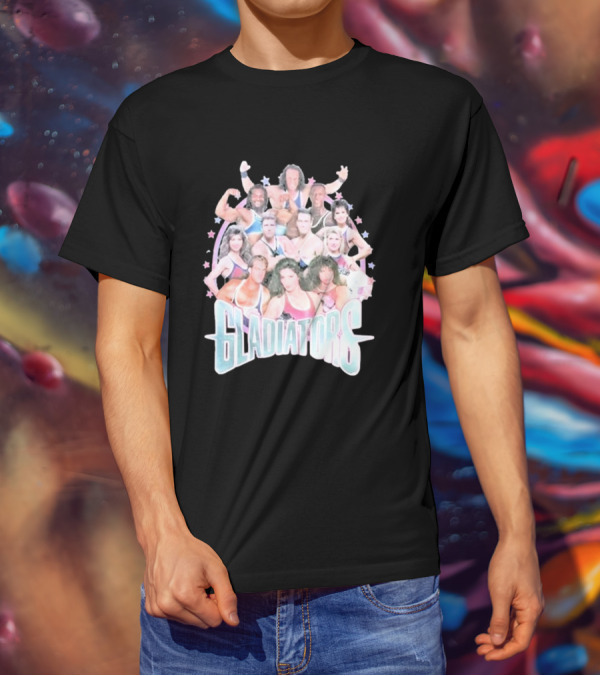 Gladiators Retro TV Show Cast Montage T-Shirt