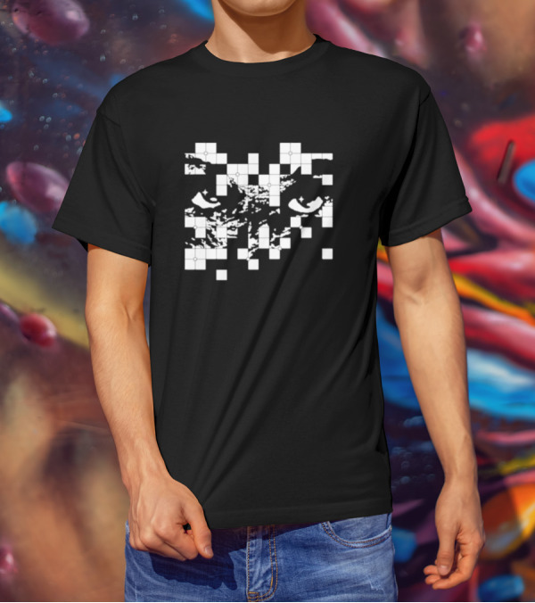 G Jones Paths Eyes Pixelated T-Shirt
