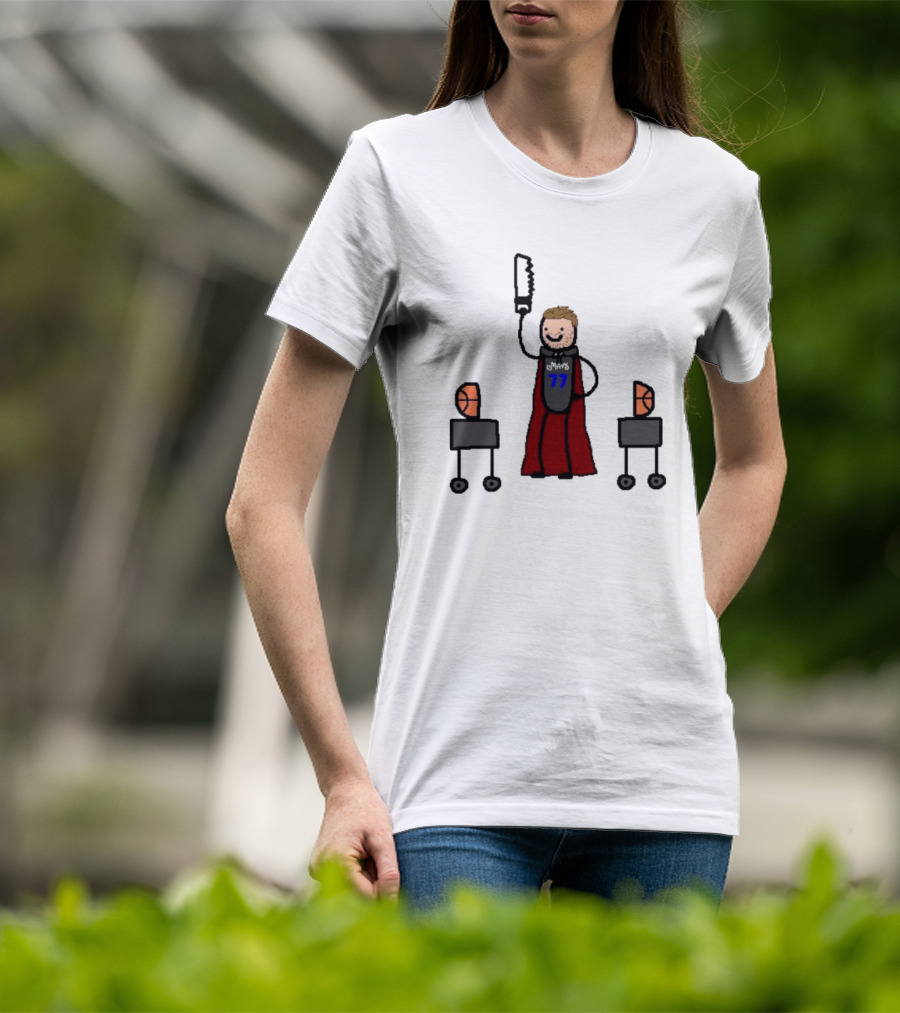 Luka Magic Cut The Basketball In Half NBA Paint Art Style 77 T-Shirt