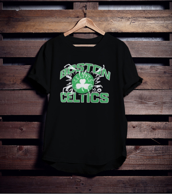 Boston Celtics Fanatics Shattered Logo Burst T-Shirt