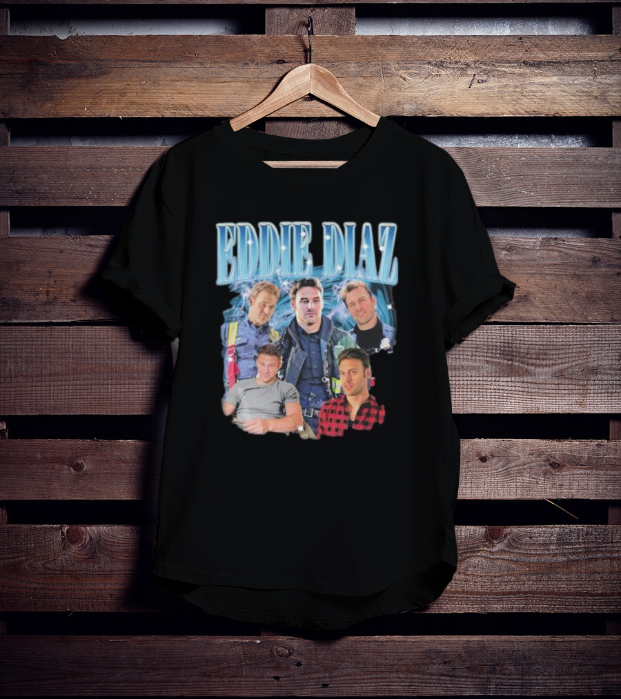Eddie Diaz Firefighter Tribute Montage T-Shirt