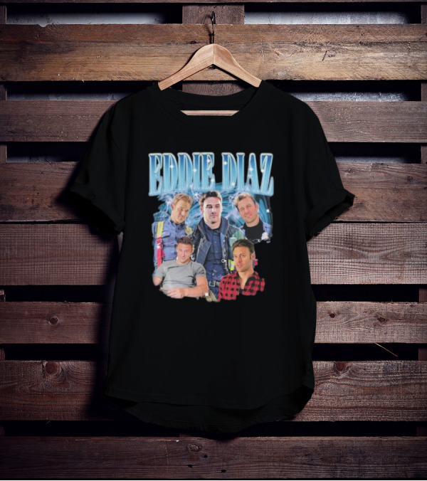 Eddie Diaz Firefighter Tribute Montage T-Shirt