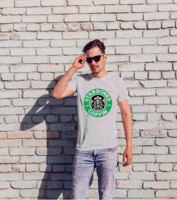 Starbones Coffin Skeleton Emblem T-Shirt