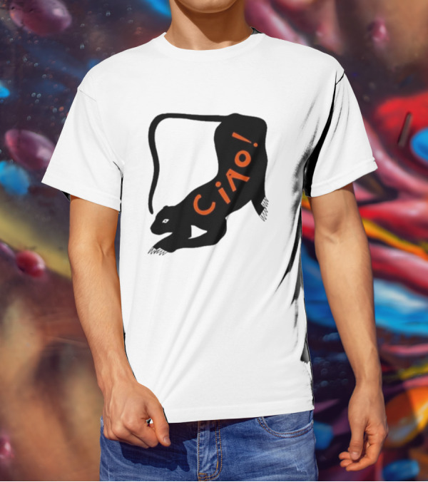 Elena Fiorenza Gatti Ciao Black Cat T-Shirt