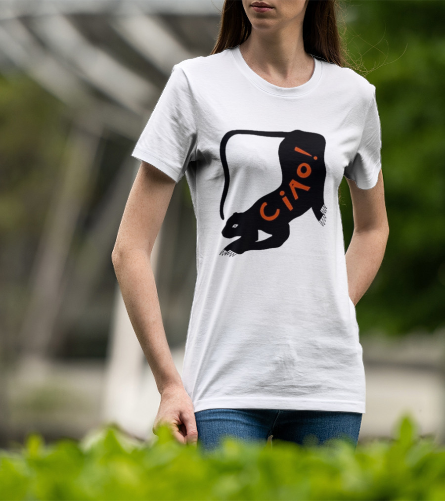 Elena Fiorenza Gatti Ciao Black Cat T-Shirt