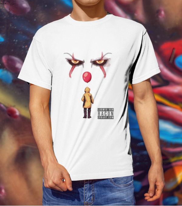 Ludwig Van Bacon It Lvbart Com Yellow Raincoat Red Balloon Eyes T-Shirt