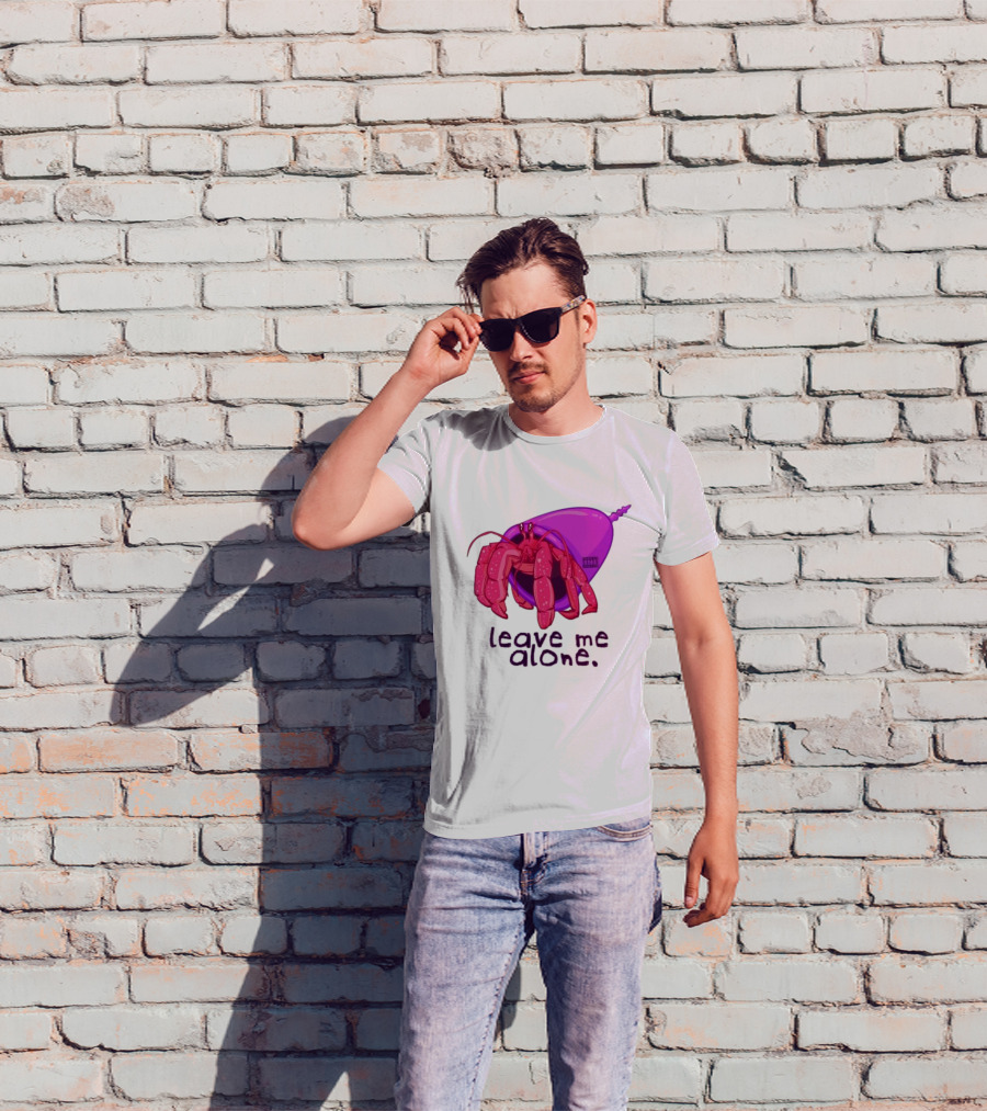 Leave Me Alone Purple Shell Hermit Crab T-Shirt