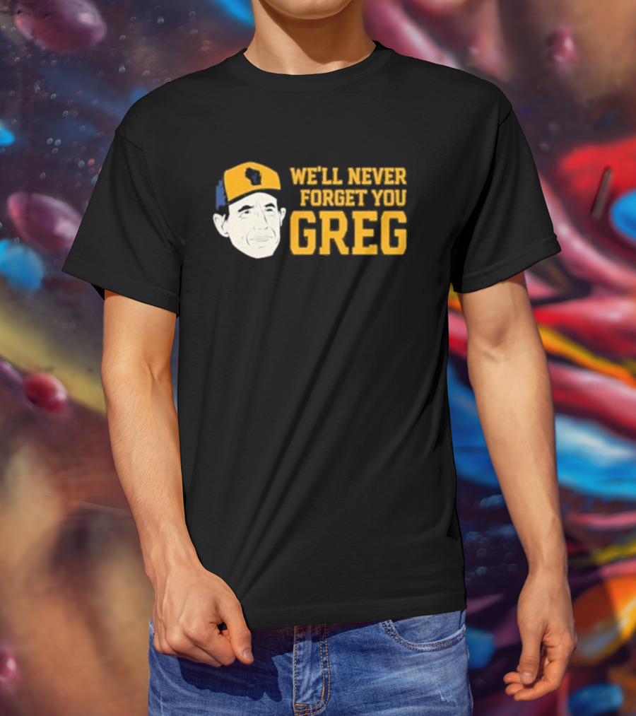 Reviewing The Brew Craig Counsell We’ll Never Forget You Greg Wisconsin Icon T-Shirt