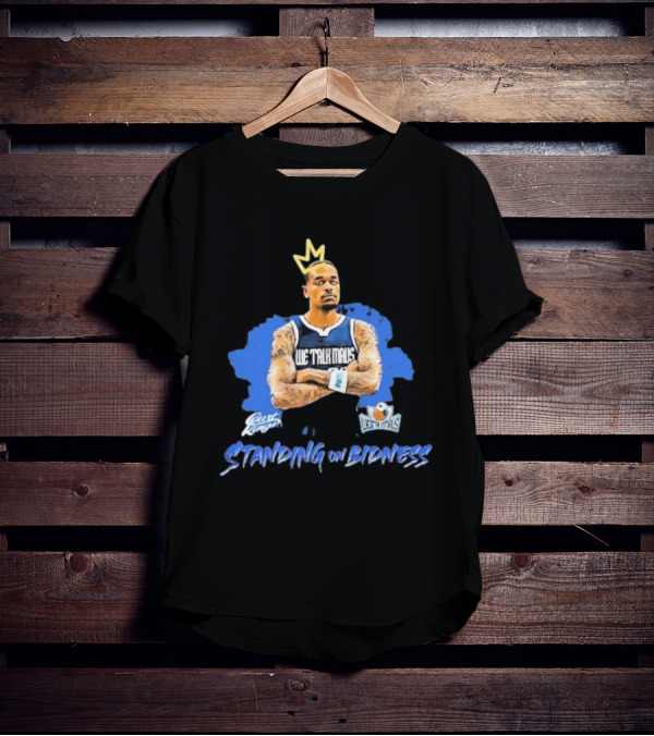 We Talk Mavs Jeff Skin Wade Standing On Bidness Crowned Art Basketball Motif T-Shirt