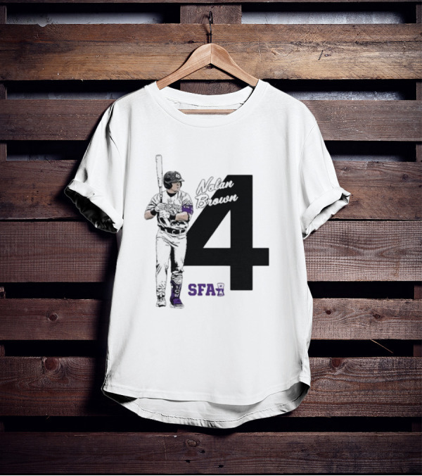 Nolan Brown 4 SFA Baseball Player T-Shirt