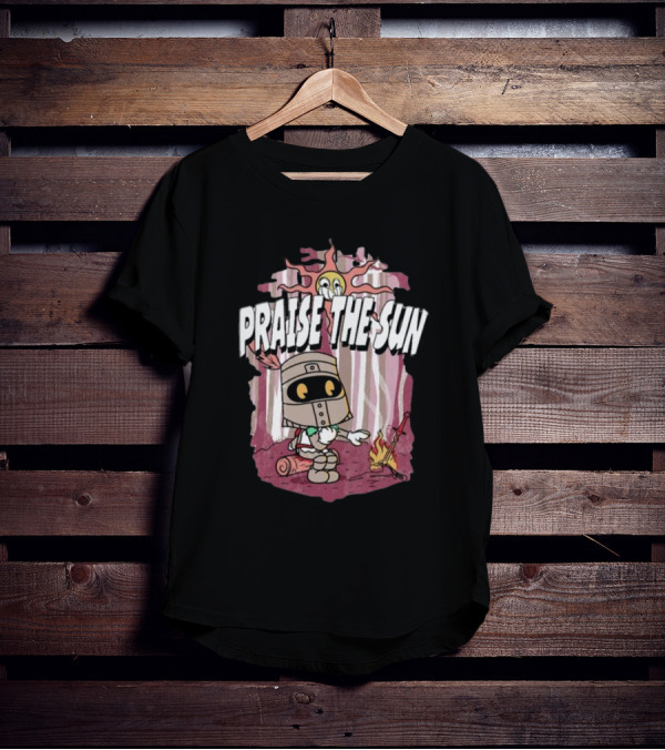 PRAISE THE SUN KNIGHT DARK SOULS BONFIRE ANIME STYLE 소울 헤드폰 T-Shirt