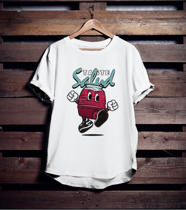 Taste Salud Hydration Immunity Energetic Cartoon Character T-Shirt