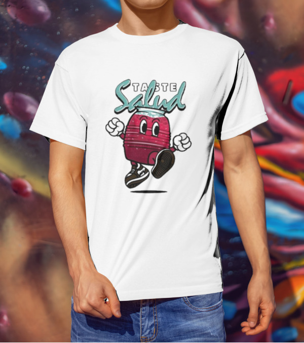 Taste Salud Hydration Immunity Energetic Cartoon Character T-Shirt