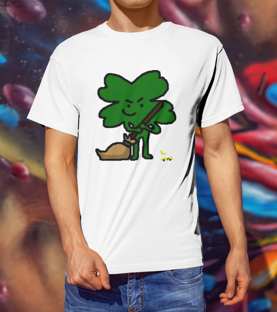 The Celtics Sweep The Pacers NBA Paint Shamrock Holding Broom T-Shirt