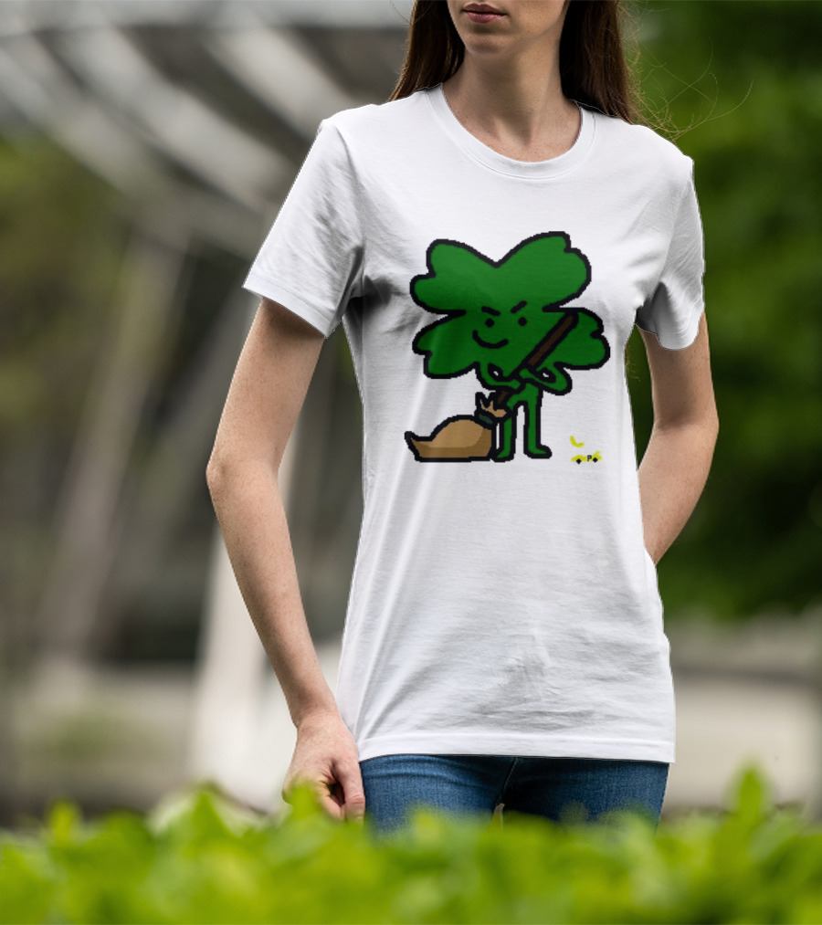 The Celtics Sweep The Pacers NBA Paint Shamrock Holding Broom T-Shirt