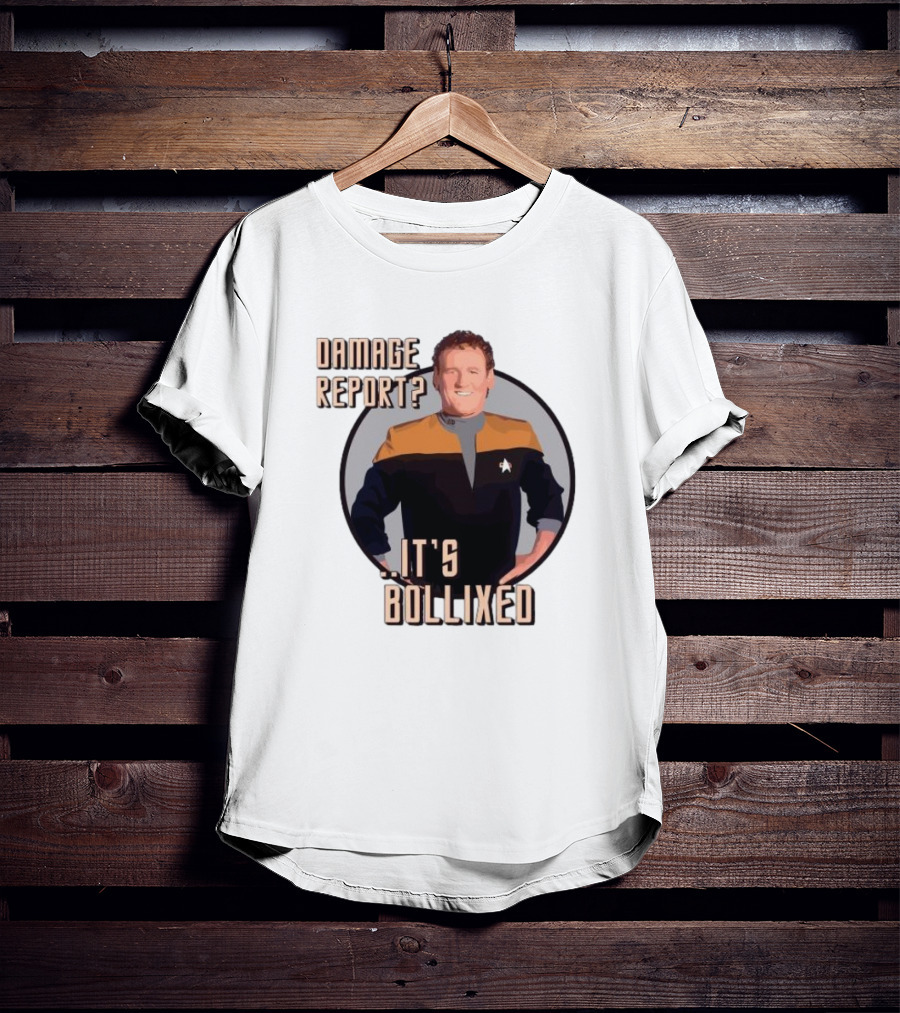 Damage Report It’s Bollixed Star Trek Inspired Character With Uniform T-Shirt
