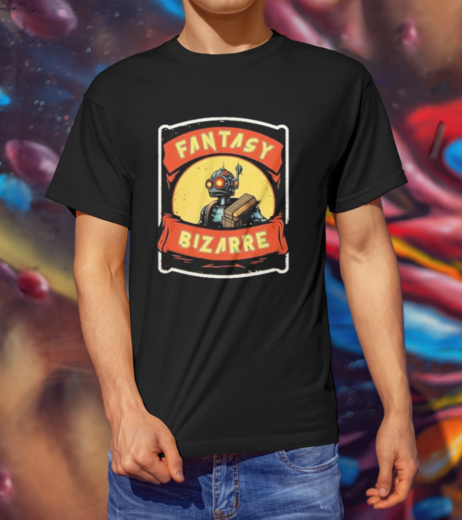 Fantasy Bizarre Robot With Vintage Sci-Fi Suit And Gadget Box T-Shirt