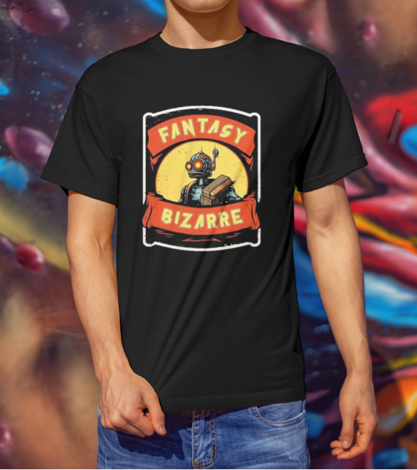 Fantasy Bizarre Robot With Vintage Sci-Fi Suit And Gadget Box T-Shirt
