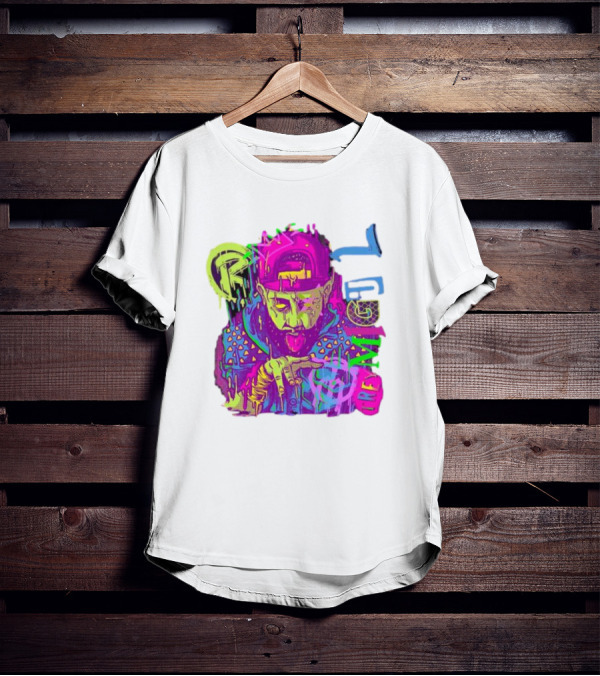 Trey Miguel Neon Drip Purple Paint T-Shirt
